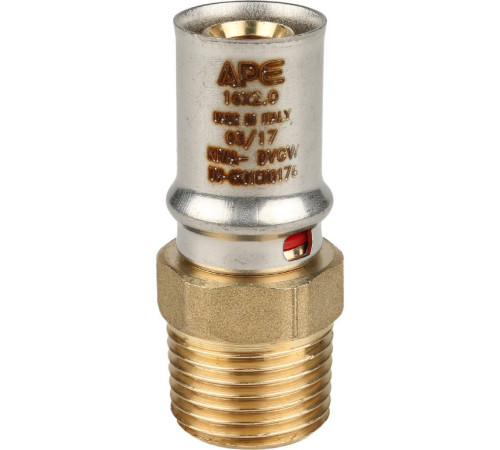 Переходник прессовый STOUT с наружной резьбой 1/2 x 16 SFP-0001-001216