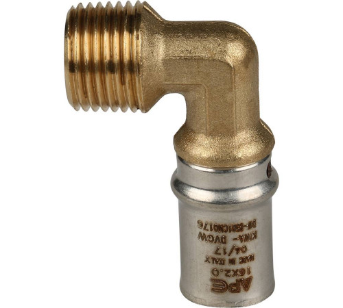 Угольник-переходник STOUT 1/2х16 мм с наружной резьбой пресс SFP-0011-001216
