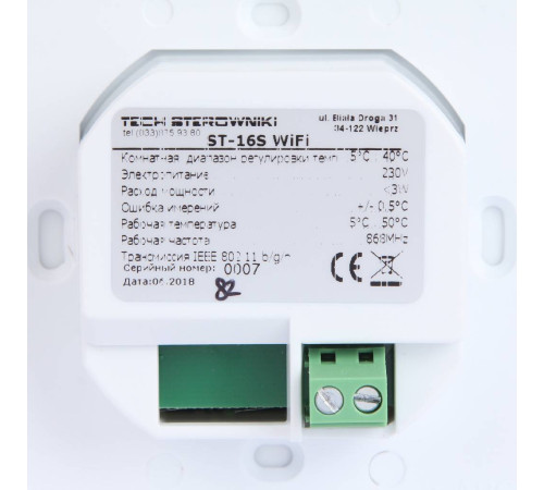 Беспроводной комнатный терморегулятор TECH ST-16s WiFi ST-16s WiFi