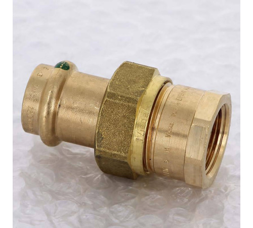 Муфта разъёмная пресс Viega Sanpress бронза 22x3/4 ВР 125318