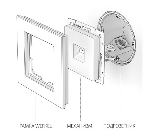 Розетка Ethernet RJ-45 (шампань) W1181011