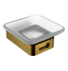 Мыльница подвесная Boheme Q со стеклянной чашей бронза 10943-BR