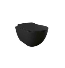 Унитаз подвесной Creavit Free черный матовый FE320-11SM00E-0000 (чаша без сиденья)