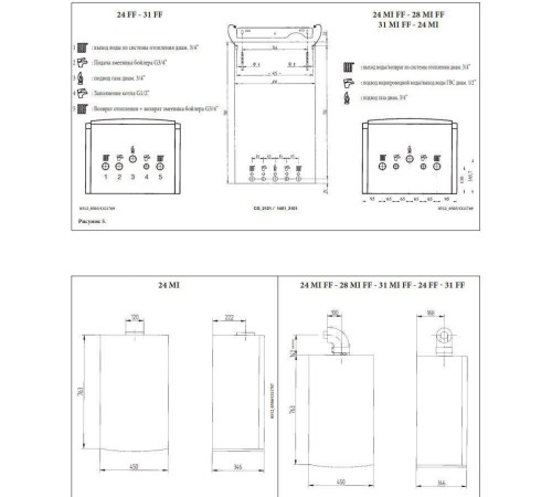 Газовый настенный котел De Dietrich ZENA PLUS MSL 31 MI FF 31 кВт двухконтурный 7116251
