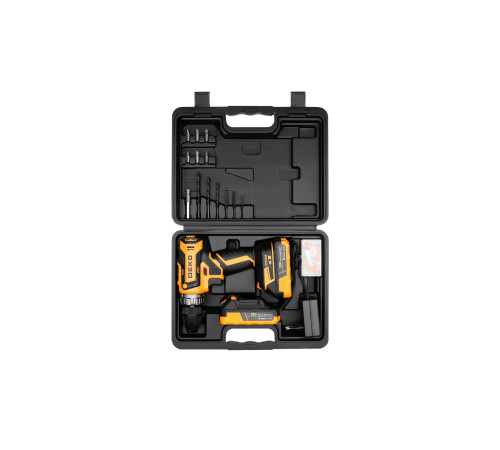 Дрель-шуруповерт аккумуляторная DEKO GCD20DU PRO 20 В 2x2.0 Ач Case + набор 63 инструмента 083-1040