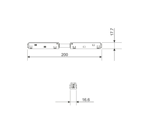 Slim Magnetic Прямой коннектор и планка (1 шт.) черный 85096/00 85096/00