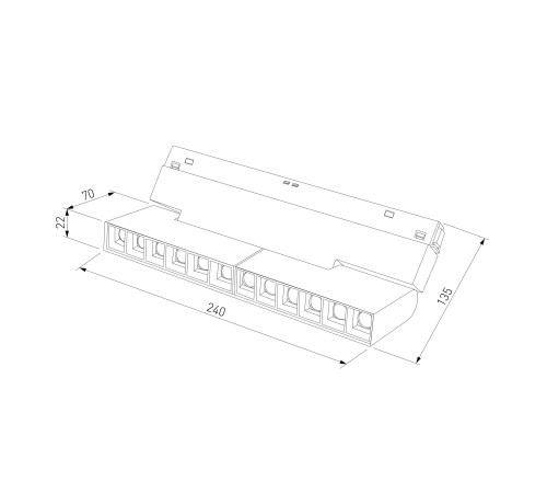 Slim Magnetic Трековый светильник 22W 4000K Mobi (чёрный) 85191/01