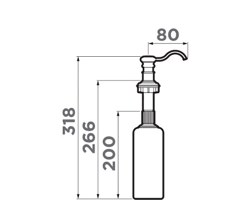 Дозатор для моющего средства Omoikiri OM-01-PA пастила 4995033