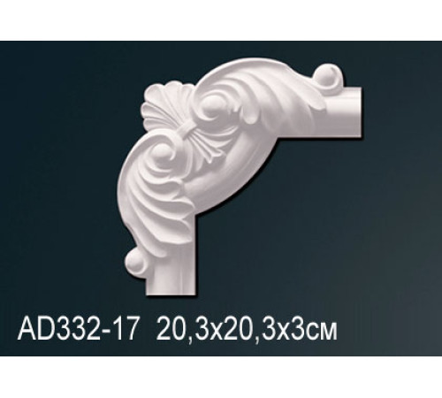 Угловой элемент для молдинга Perfect полиуретан AD332-17