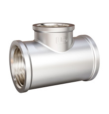 Тройник латунный LD Pride DN32 1 1/4 ВР/ВР/ВР никелированный 47.T.32.N