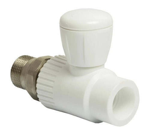 Кран шаровой THERMOLIGHT американка PP-R 25х3/4 прямой белый UPF 006 25 20 00 W