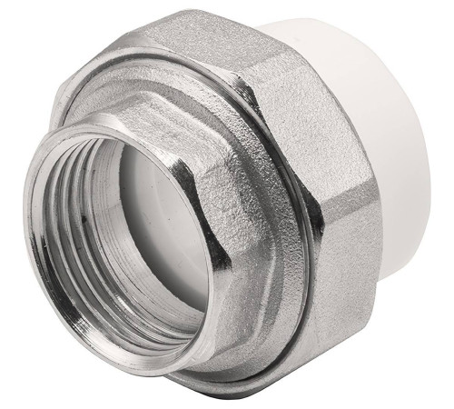 Муфта комбинированная разъемная THERMOLIGHT PP-R ВР 32х1 белая НС-1620523