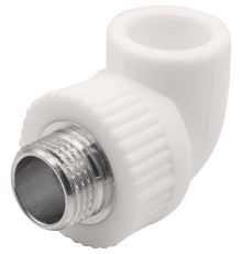 Угольник комбинированный 90° PP-R THERMOLIGHT 20 мм x 1/2 НР белый НС-1620675