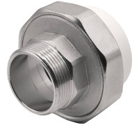 Муфта комбинированная разъемная PP-R Thermolight 50x1 1/2 НР белая НС-1620538