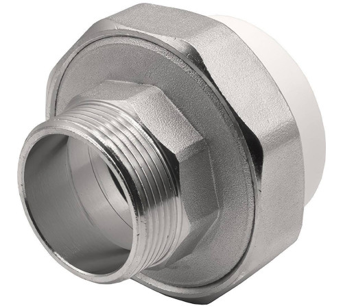 Муфта комбинированная разъемная PP-R Thermolight 50x1 1/2 НР белая НС-1620538