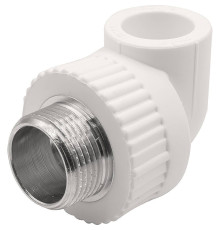 Угольник комбинированный 90° PP-R THERMOLIGHT 20 мм x 3/4 НР белый НС-1620676