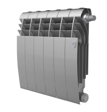 Биметаллический радиатор Royal Thermo BiLiner 350 Silver Satin VR 6 секций нижнее подключение 1506300