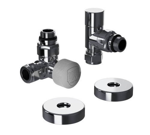 Набор термостатический трехосевой Royal Thermo Design Pro 15 мм M30x1,5 Хром НС-1646646