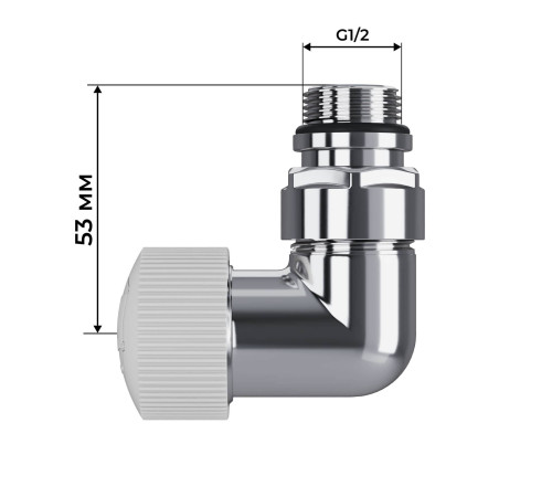 Набор термостатический трехосевой Royal Thermo Design Pro 15 мм M30x1,5 Хром НС-1646646