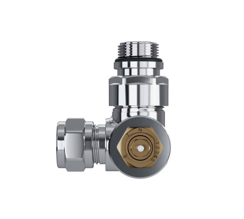 Набор термостатический трехосевой Royal Thermo Design Pro 15 мм M30x1,5 Хром НС-1646646