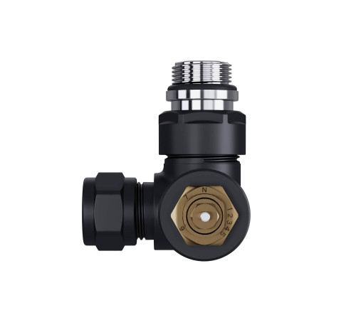 Набор термостатический трехосевой Royal Thermo Design Pro 15 мм M30x1,5 Черный НС-1646647