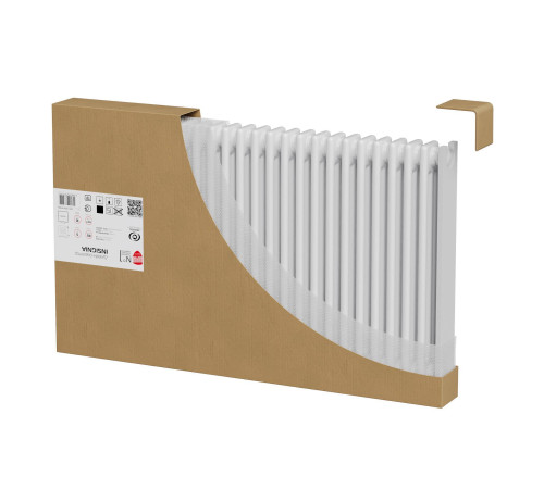 Трубчатый дизайн-радиатор Royal Thermo Insignia VC2180 6 секций нижнее подключение RAL 9016 НС-1631208