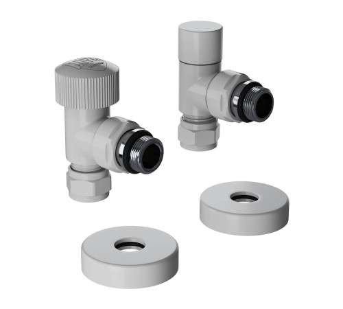 Набор термостатический угловой Royal Thermo Design Pro 15 мм M30x1.5 белый НС-1646648