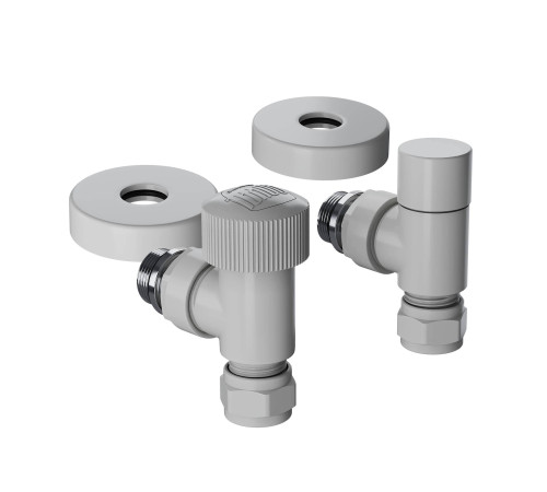 Набор термостатический угловой Royal Thermo Design Pro 15 мм M30x1.5 белый НС-1646648