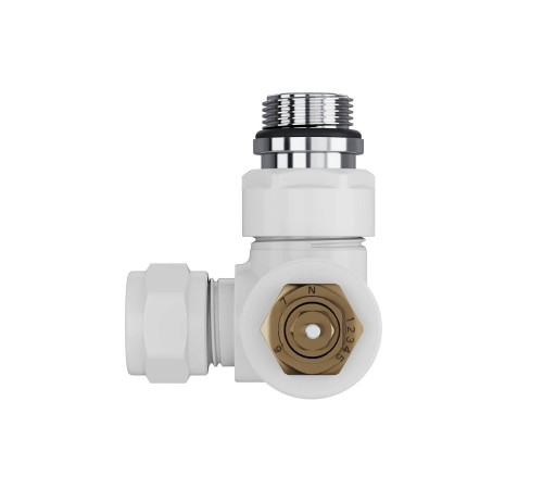 Набор термостатический трехосевой Royal Thermo Design Pro 15 мм M30x1,5 Белый НС-1646645