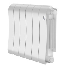 Радиатор биметаллический Royal Thermo Infinity 300 Bianco Traffico VR80 6 секций нижнее подключение RAL 9016 1696338