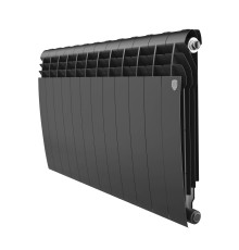 Радиатор биметаллический Royal Thermo BILINER 500 12 секций боковое подключение Чёрный НС-1682286