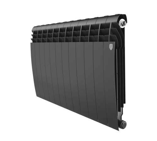 Радиатор биметаллический Royal Thermo BILINER 500 12 секций боковое подключение Чёрный НС-1682286