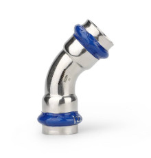 Угольник 45° двухраструбный Varmega Inox Press 35 мм нержавеющая сталь VM12105