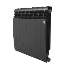 Радиатор биметаллический Royal Thermo BILINER 500 8 секций боковое подключение Чёрный НС-1682289