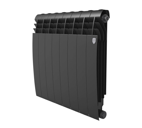 Радиатор биметаллический Royal Thermo BILINER 500 8 секций боковое подключение Чёрный НС-1682289