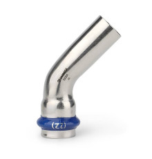 Угольник 45° однораструбный Varmega Inox Press 35 мм нержавеющая сталь VM12205