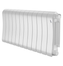 Радиатор биметаллический Royal Thermo Infinity 300 Bianco Traffico VR80 12 секций нижнее подключение RAL 9016 1696334