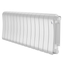 Радиатор биметаллический Royal Thermo Infinity 300 Bianco Traffico VR80 14 секций нижнее подключение RAL 9016 1696335