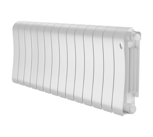 Радиатор биметаллический Royal Thermo Infinity 300 Bianco Traffico VR80 14 секций нижнее подключение RAL 9016 1696335