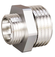 Ниппель переходной LD Pride DN 25 x 15 нр-нр латунь никелированная НС-1558145