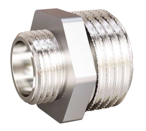 Ниппель переходной LD Pride DN 25 x 15 нр-нр латунь никелированная НС-1558145