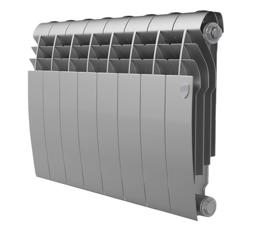 Радиатор биметаллический Royal Thermo BILINER 350 Silver Satin 8 секций боковое подключение НС-1682250