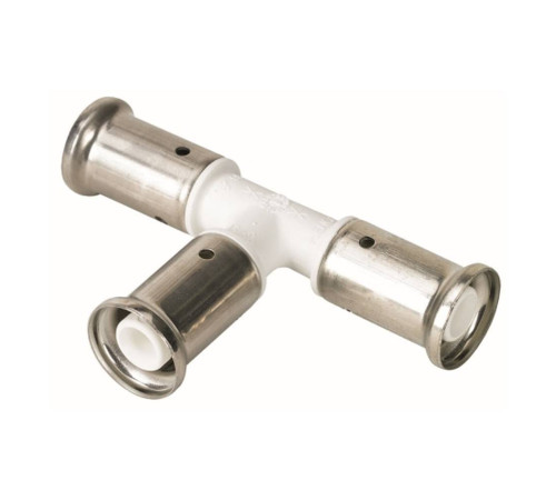 Тройник пресс равнопроходный Henco PVDF 20х20х20 мм 1647389