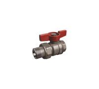 Кран шаровой Giacomini R859 1/2 ВР-НР полнопроходной с американкой красная бабочка R859X323