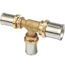 Тройник пресс-переходной Giacomini RM 26х20х20 мм латунный RM151Y084