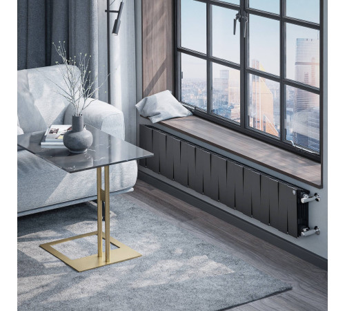 Радиатор биметаллический Royal Thermo PianoForte 200 20 секций боковое подключение черный 1682323