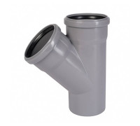 Тройник канализационный Ostendorf HTEA 90/50 мм 45° серый 114220
