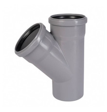 Тройник канализационный Ostendorf HTEA 90/50 мм 45° серый 114220