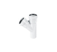 Тройник Хемкор Шумэкс НПВХ 50х50 мм 87° 1455394