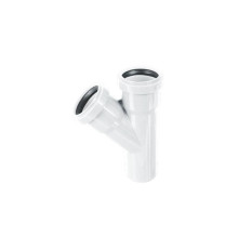 Тройник Хемкор Шумэкс НПВХ 50х50 мм 87° 1455394